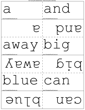 Pre Kindergarten Dolch Words template