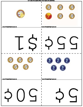 Printable Coin Addition template