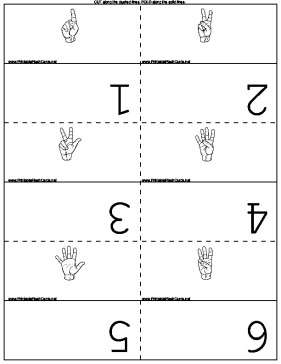 Sign Language Numbers template