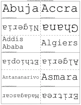 African Capitals template