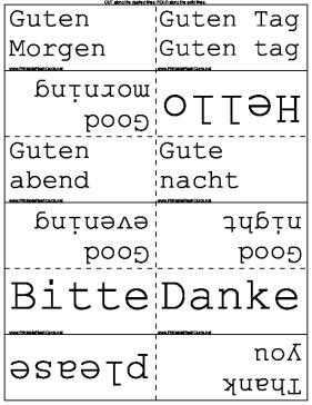 Basic German Phrases template