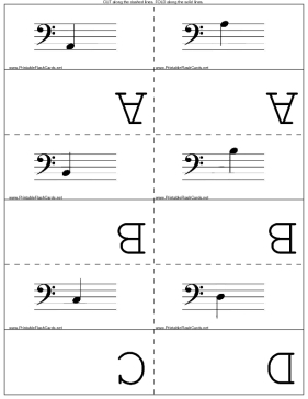 Bass Clef template