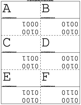 Binary Alphabet template