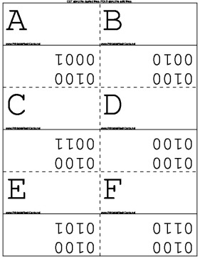 Binary Alphabet template