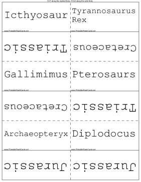 Dinosaurs and When They Lived template