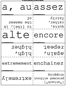 French Music Vocabulary template