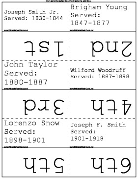 Presidents of the Mormon Church template