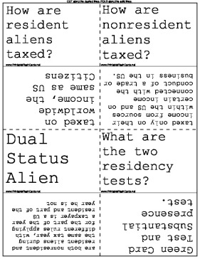 Resident and Nonresident Aliens template