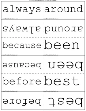 Second Grade Dolch Words template