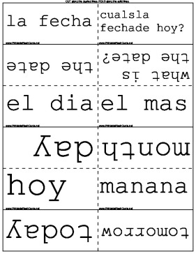 Spanish Dates template
