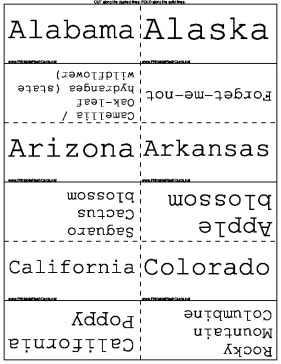 State Wildflowers template