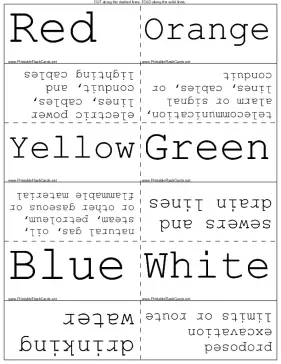 Underground Utility Color Codes template