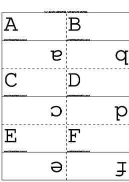 Uppercase and Lowercase Letters template