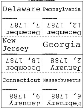 Statehood Dates template